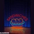 thumbnail image 1 of Glowneon Sandwiches Neon Sign, Open Sandwich Store Wall Neon Led Sign, 1 of 5