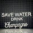 thumbnail image 1 of Glowneon Save Water Drink Champagne Neon Sign, Bar Bub Wall Decor, 1 of 4