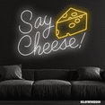 thumbnail image 1 of Glowneon Say Cheese Neon Sign, Cheese Wall Decor, Kitchen Wall Art, 1 of 4