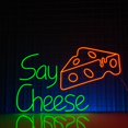 thumbnail image 1 of Glowneon Say Cheese Neon Signs, Cheese Shop Wall Lights Decor, 1 of 4