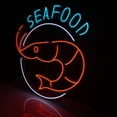 thumbnail image 1 of Glowneon Seafood Restaurant Neon Signboard, Shrimp Store Decor, 1 of 4