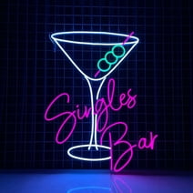 Martini Cocktails Neon Sign, Martini Glass Led Sign, Cocktail Martini