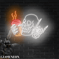 thumbnail image 1 of Glowneon Skull Coffee Led Sign, Skeleton Coffee Shop Neon Wall Decor, 1 of 5