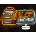 thumbnail image 1 of Glowneon Slot Machine Neon Sign, Gaming Store Casino Wall LED Decor, 1 of 4