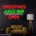 thumbnail image 1 of Glowneon Smoothies Juice Bar Open Neon Sign, Smoothy & Juice Led Sign, 1 of 4