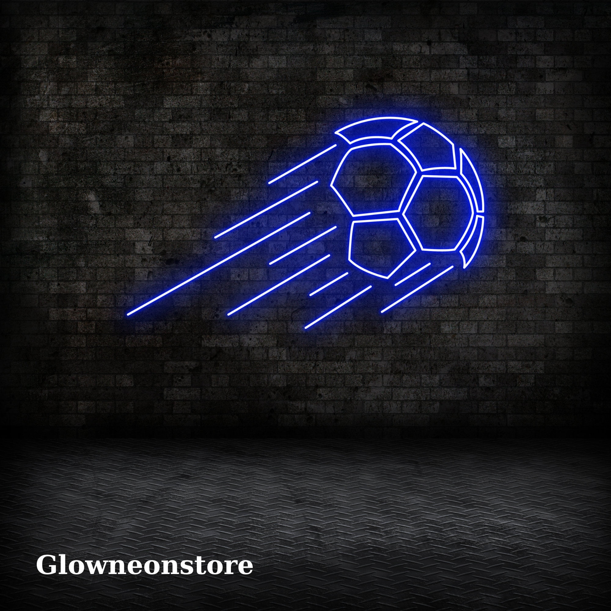 Glowneon Soccer Ball Neon Sign Soccer Ball Led Light Football Neon Sign Football Wall Art
