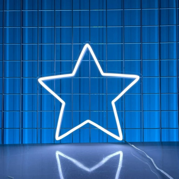 Glowneon Star Neon Signs, Fall Christmas Long-lasting Lights Decor