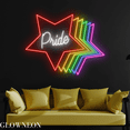 thumbnail image 1 of Glowneon Star Pride Neon Sign, Rainbow Star Led Sign, LGBT Light, 1 of 5