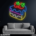 thumbnail image 1 of Glowneon Strawberry Cake Neon Sign, Cake Led Sign, Cake Bakery Decor, 1 of 5