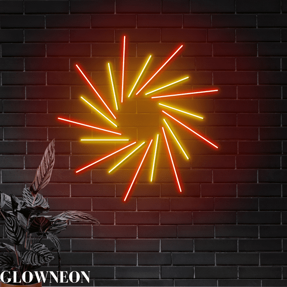 Glowneon Sun Led Light, Sun Neon Light, Party & Bedroom Decorations