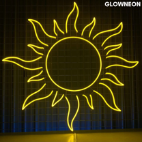 Glowneon Sun Light Neon Sign, Sunshine Led Sign, Bedroom Wall Decor