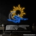 thumbnail image 1 of Glowneon Sunrise Wave On Beach Neon Sign, Sun Ocean Led Sign, Sun Wave Neon, Sunset LED Light Sign, 1 of 5