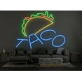 thumbnail image 1 of Glowneon Tacos Mexico Neon Sign, Restaurant Light Wall Signboard, 1 of 4
