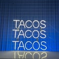 thumbnail image 1 of Glowneon Tacos Tacos Tacos Neon Sign, Mexico Restaurant Wall Decor, 1 of 4