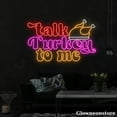 thumbnail image 1 of Glowneon Talk Turkey To Neon Sign, Turkey LED Sign, Thanksgiving Gifts, Thanksgiving Decor, 1 of 5