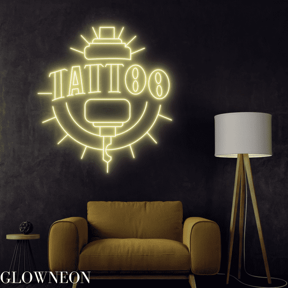 Glowneon Tattoo Neon Sign, Tattoo Ink Machine Led Sign, Tattoo Decor