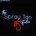 Glowneon The Spray Tan Studio Neon Sign, Tanning Spa Salon Wall Decor