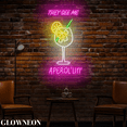 thumbnail image 1 of Glowneon They See Me Aperollin Led Sign, Holy Aperol Cocktail Bar Art, 1 of 1