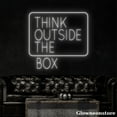 thumbnail image 1 of Glowneon Think Outside the Box Neon Sign, Motivation Quote Neon Sign, Coffee Shop Decor, 1 of 5