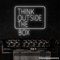 thumbnail image 1 of Glowneon Think Outside the Box Neon Sign, Motivation Quote Neon Sign, Coffee Shop Decor, 1 of 5