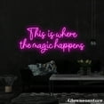thumbnail image 1 of Glowneon This Is Where the Magic Happens Neon Sign, Custom Motivationeon Led Light, Bedroom Decor, 1 of 5