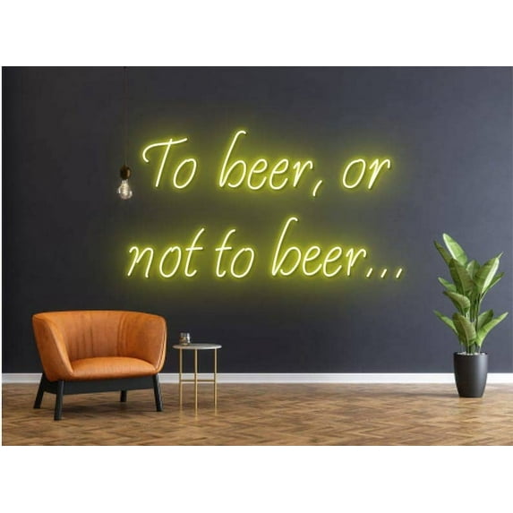 Glowneon To Beer Or Not To Beer Neon Signs, Man Cave, Bar Wall Decor