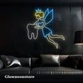 thumbnail image 1 of Glowneon Tooth Fairy Neon Sign, Tooth Fairy Led Sign, Handmade Tooth Fairy Sign, Tooth Dentist Sign, 1 of 4