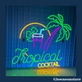 thumbnail image 1 of Glowneon Topical Cocktail Palm Tree Neon Sign, Palm Tree Led Sign, Beach Bar Decor, Tropical Led, 1 of 5