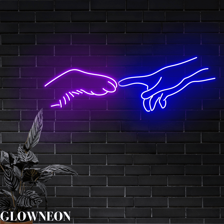Glowneon Touch Animals And People Neon Sign, Pet Clinic Wall Decor 