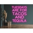thumbnail image 1 of Glowneon Tuesdays Tacos & Tequila Neon Sign, Restaurant Wall Decor, 1 of 4