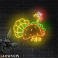 thumbnail image 1 of Glowneon Turkey Tacos Wall Led Sign, Thanksgiving Mexican Tacos Decor, 1 of 5
