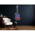 thumbnail image 1 of Glowneon USA Flag Guitar Neon Sign, Music Studio Wall Art LED Decor, 1 of 4