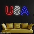 thumbnail image 1 of Glowneon USA Neon Sign, Happy Fourth Of July Led Sign, Gifts For Dad, 1 of 5