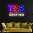 thumbnail image 1 of Glowneon USA Since 1776 Neon Led Sign Wall Decor For Independence Day, 1 of 5