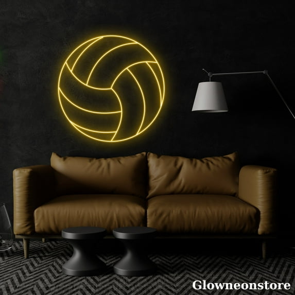Glowneon Volleyball Neon Sign, Volleyball Led Sign, Volleyball Lover Gifts, Volleyball Team Gifts