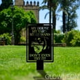 thumbnail image 1 of Glowneon Warning Belgian Malinois Dog Metal Yard Stake Garden Decor, 1 of 5
