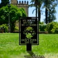 thumbnail image 1 of Glowneon Warning Bichon Frise Dog Metal Sign, Warning Dog Yard Stake, 1 of 5