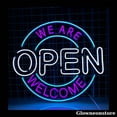 thumbnail image 1 of Glowneon We Are Open Welcome Neon Sign, We Are Open Welcome Led Sign, Coffee Shop Restaurant Party, 1 of 4