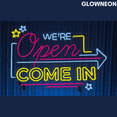thumbnail image 1 of Glowneon We're Open Come In Neon Sign, Grand Logo Open Shop Led Sign, 1 of 5