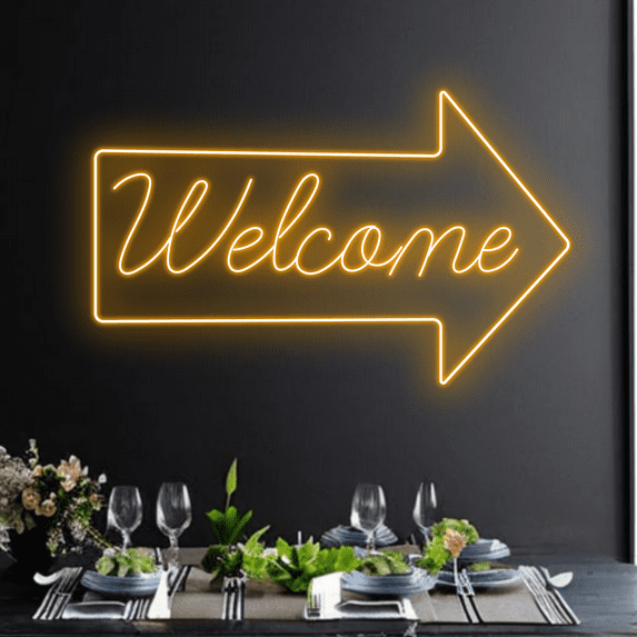 Glowneon Welcome Neon Signs, Open Signs for Store, Shop Wall Decor