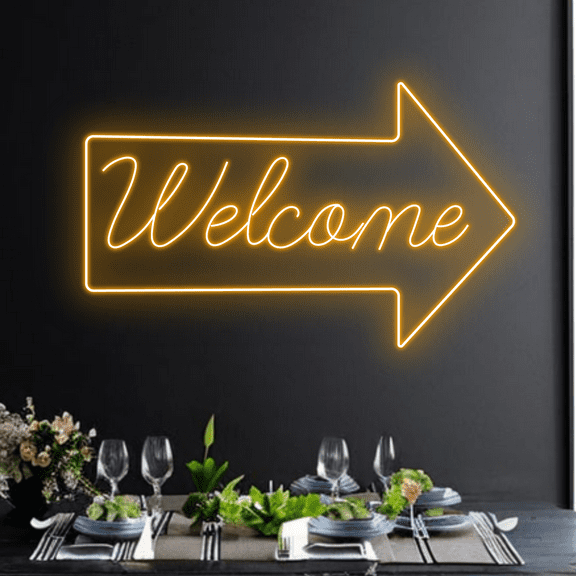 Glowneon Welcome Neon Signs, Open Signs for Store, Shop Wall Decor
