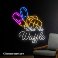 thumbnail image 1 of Glowneon What The Waffle Neon Sign, Waffle Neon Sign, Waffle Led Sign, 1 of 4