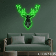 Glowneon Wild Deer Neon Print Wall Decor, Deer Hunting Home Wall Art