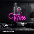 thumbnail image 1 of Glowneon Wine Glass Neon Sign, Wine Lover Art Led Light, Wine Decor, 1 of 4