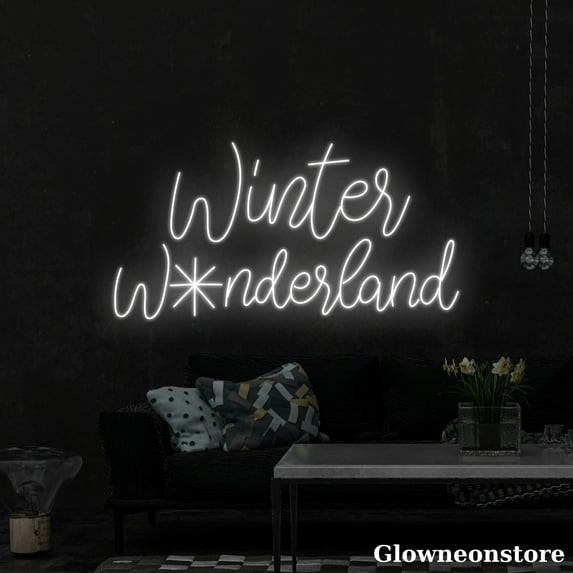 Glowneon Winter Wonderland Neon Sign, Winter Wonderland LED Sign, Christmas Décor