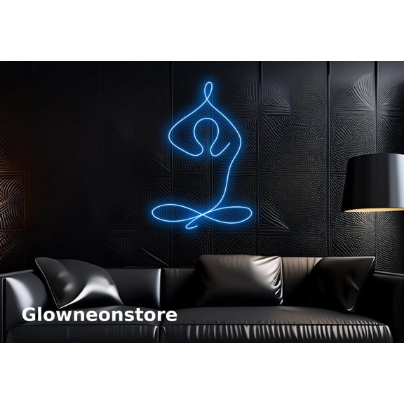 Glowneon Yoga Neon Sign, Yoga Led Light, Meditation Neon Light, Yoga Led Light, Yoga Art Decor
