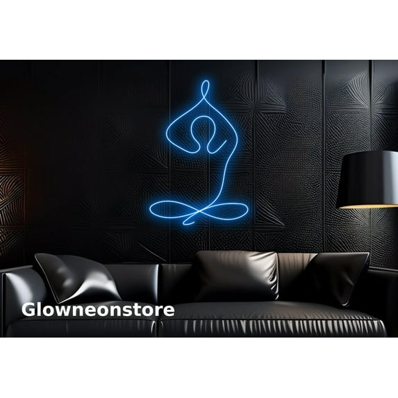 Glowneon Yoga Neon Sign, Yoga Led Light, Meditation Neon Light, Yoga Led Light, Yoga Art Decor
