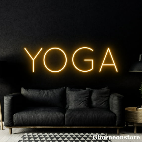 Glowneon Yoga Neon Sign, Yoga Led Sign, Yoga Class Decor, Yoga Lover Gift, Yoga Studio Sign