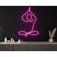 thumbnail image 1 of Glowneon Yoga Statue Neon Sign, Meditation Yoga Club Led Light Decor, 1 of 1
