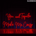 thumbnail image 1 of Glowneon You And Tequila Make Me Crazy Neon Sign, Tequila Led Sign, 1 of 4